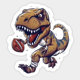 T-Rex Touchdown Football Sticker